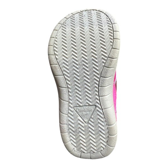 Oshkosh Girls Pink Sneakers with Velcro Closure NWOT Size 8 Toddler - Picture 3 of 5